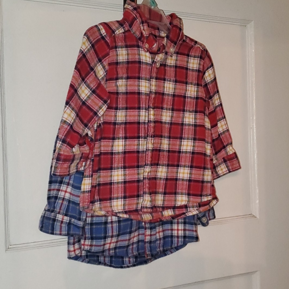 Oshkosh Flannel Button Up Bundle Sz 18mos